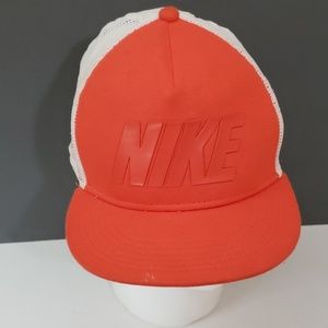 Nike Strapback Orange White Hat like new